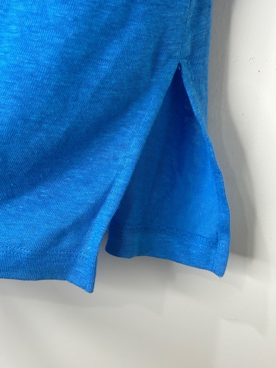 CHICO’S Soft Linen Embroidered Tunic in Poolside Blue Size 2 Large - Picture 10 of 14